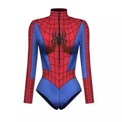 Spiderman capitão super-herói maiô para mulheres homens impressão 3d manga longa nadar bodysuit cosplay macacão halloween carnaval outfit - comprar online