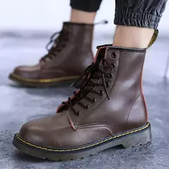 Bota masculina clássica de motocicleta, sapato casual, deslizamento alto, ventilação de escritório, versátil - loja online