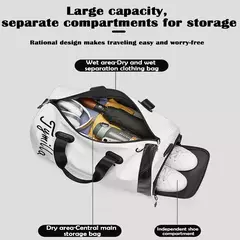 Imagem do Tymilla-Bolsa crossbody simples para roupas de golfe, grande capacidade, PU impermeável, área de sapato independente, esportes ao ar livre, novo, 2024