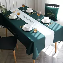 Toalha de mesa retangular nórdica anti-incrustante, tecido impermeável e à prova de óleo, mesa de café moderna do agregado familiar - Wolf Magazine