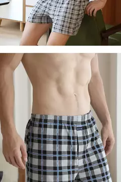 Boxers masculinos de algodão de cintura alta, calças para todos, cuecas grandes, fundo de pijama em casa, boxers de cintura alta, plus size - Wolf Magazine