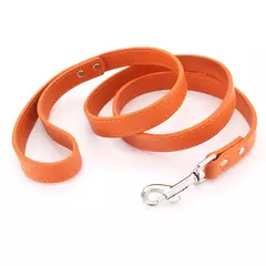 Coleira para cães de 16 cores, cor sólida, couro, treinamento para caminhada de animais de estimação, para cães pequenos e médios, coleira e arnês, 120cm na internet