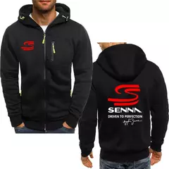 Imagem do Ayrton Senna-Casaco com capuz de lã extragrande masculino, moletom de algodão luxuoso, marca quente
