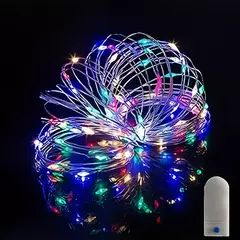 Fairy LED Lights String com Botão, 3 Modos, Guirlandas, Bateria, Enfeite de Natal, Festa de Casamento, Árvore de Natal, Decoração de Ano Novo