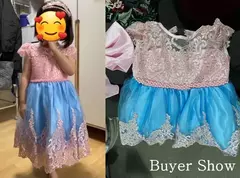 Bordado Elegante Crianças Princesa Vestidos para Meninas Luxo Golden Lace Vintage Crianças Festival Party Gown Bebê Batismo Vestidos na internet