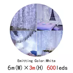 Cortina LED Fairy Lights, Natal Icicle Lights, festa de quarto, jardim, decoração do casamento da família, 220V na internet
