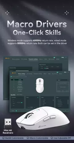 Ataque tubarão x3pro/x3 mouse sem fio, pixart paw3395, 26k dpi, luz, para jogos macro, laptop/win/mac
