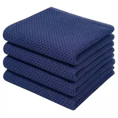 Imagem do Homaxy-Super Absorvente Algodão Toalhas De Cozinha, Toalha De Microfibra Macia, Secagem Rápida, Lavar Pano De Limpeza, Doméstico, 4Pcs
