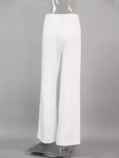 Imagem do Tossy-Calças femininas de cintura alta, roupa Y2K, retalhos brancos, calças casuais de perna larga, soltas, calças femininas finas, moda outono