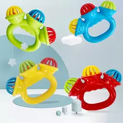 Bebê recém-nascido chocalho bola brinquedos, segurando a mão Bell, brinquedos sensoriais, materiais de segurança para crianças, 0-24 meses, 4pcs - Wolf Magazine