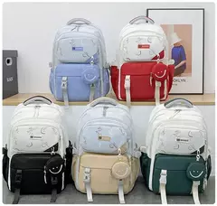 Mochila escolar com bolsa para meninas e meninos adolescentes, mochila infantil, bolsa de livros para estudantes primários, estudante do ensino médio
