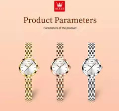 Imagem do OLEVS-Relógio de pulso impermeável para mulheres, luxo, marca superior, elegante, moda, dourado, original, simples, quartzo, senhoras