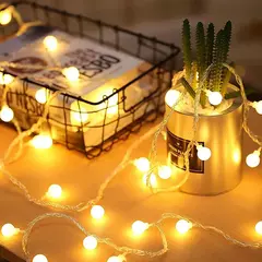 Imagem do Ball-like guirlanda de luz led, 10m, 6m, 3m, 1.5m, bateria, lâmpada ao ar livre, decoração para jardim, casamento, Natal