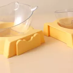 Imagem do Tigela de comida para gatos, alimentador automático, tudo em um, tigela de comida para cães e gatos e fonte para beber, prato elevado