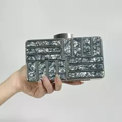 Bolsa de ombro acrílica com corrente transversal para mulheres, embreagem noturna, carteira de casamento alta qualidade, design de luxo, moda