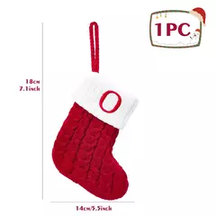 Imagem do Knitting Snowflake Meias De Natal, Carta Meia, Decoração De Casa, Xmas Tree Ornament, Presente De Natal, 2024