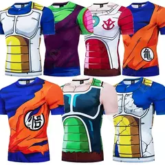 Camisas de Compressão de Secagem Rápida para Homens, Anime Goku Camisetas, Manga Curta, Vegeta Cosplay Costume Tops, Dragon Ball Z - Wolf Magazine