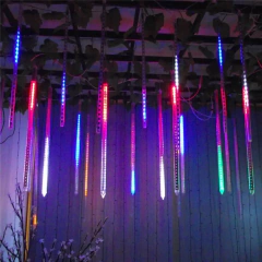 Chuveiro de meteoros solar luzes da corda à prova dwaterproof água luz do jardim 8 tubos árvore natal festa feriado casamento decoração do feriado - loja online