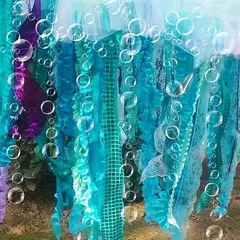 1pc guirlandas de bolhas decorações de festa de aniversário guirlanda de bolhas sob a água pendurado streamer banner pano de fundo oceano fontes de festa - Wolf Magazine