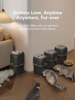 Alimentador automático para gatos, câmera inteligente para animais de estimação, dispensador de comida para gatos, 2.4g/5gwifi, controle por aplicativo tuya, alimentador automático para acessórios de cães e gatos - loja online