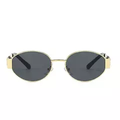 Óculos de sol ovais para homens e mulheres, óculos redondos, UV400 Drive, óculos ao ar livre, unissex, retro, punk, design de moda, unissex, na moda - comprar online