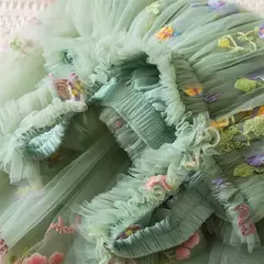 Vestido de malha bordado feminino, Alça de fada, Asas de arco traseiro, Princesa, Aniversário, Doces Bebés, Verão - Wolf Magazine