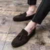 Mocassim preto masculino, mocassim de pedal único, sapato de vestido de negócios marrom, vestido de noiva italiano, tamanho 38-48, novo