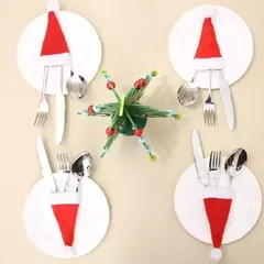 Natal talheres saco titular, garfo, faca, talheres, decorações para casa, feliz Natal, chapéu, 2023 na internet