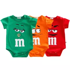 Imagem do 3 pçs/set roupas de bebê manga curta bodysuit infantil meninos meninas bonito triângulo calças macacão 0-2 idade infantil macio fino rastejando terno
