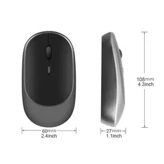 Imagem do Xiaomi-Mouse sem fio compatível com Bluetooth, Ratos silenciosos 2.4G, DPI ajustável, Design ergonômico, USB recarregável, jogos, escritório