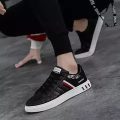 Imagem do Sapatilhas masculinas de luxo vulcanizadas, sapatos masculinos esportivos ao ar livre, sapatilha flats da moda, tênis, primavera, outono, 2022