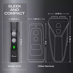 Abqp repelente ultrassônico de cães de estimação, dispositivo antilatido para parar de latidos, repelente de treinamento de cães de alta potência com usb recarregável - comprar online