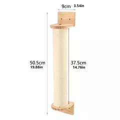 Imagem do Prateleira de escalada para gatos, montada na parede, escada de quatro degraus com poste de arranhões de sisal para gatos, torre de árvore, plataforma, móveis para animais de estimação