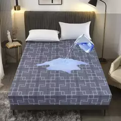 Kuup poliéster impermeável desenhos animados cabido folha, cama king size tampa, sem fronha, elástico, em torno do colchão, 360 ° - Wolf Magazine
