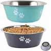 Tigelas fofas para cães médios e grandes, tigelas de alimentação, tigelas de água, aço inoxidável, tigela de comida para cães pequenos, elevadas, alimentadores para animais de estimação