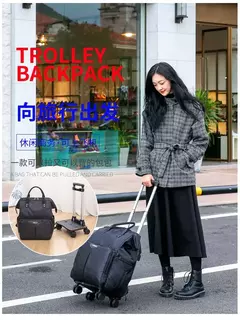 Saco De Viagem Trolley Impermeável, Saco De Bagagem De Roda Universal, Conveniente Saco De Embarque, Rolando Trolly Mala, Mochila, Bolsa - comprar online