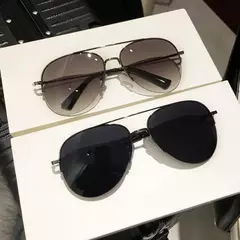 Óculos de sol gradiente anti-reflexo para homens, óculos de sol piloto grande, design UV400, sem caixa, moda - comprar online