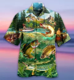 Imagem do Flamingo desenho animado 3D dos homens camisa havaiana, roupas de praia extragrandes, manga curta, moda, verão, venda quente