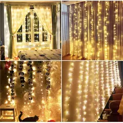 Festoon LED Light Curtain para decoração de casa, luzes de fadas, guirlanda para quarto, ano novo, casamento, decorações de Natal - comprar online
