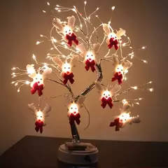 Snowman LED Garland String Light, ornamento de árvore de Natal, Feliz Natal Decorações para casa, presentes de Natal, 2024 - loja online
