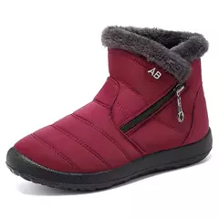 Mulheres Botas Watarproof Ankle Boots Para As Mulheres Sapatos de Inverno Manter Botas de Neve Quente Feminino Zipper Botines Botas Inverno Mujer na internet