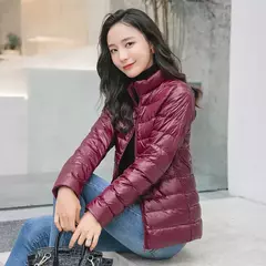 Imagem do Casaco de sopro ultraleve e leve feminino, jaqueta quente, parkas coreano slim fit, curto, moda feminina, 15 cores, 5XL, primavera
