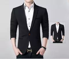 Imagem do Blazers casuais de peito único masculino, jaqueta justa, escritório comercial e social, marca de moda, primavera e outono, 5XL