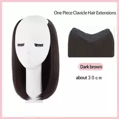 Extensões de cabelo sintético um-pieces clipe peruca invisível u-tipo curto extensão reta mulheres hairpieces metade peruca fêmea - Wolf Magazine