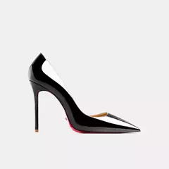 Bombas de couro genuíno para mulheres, fundo vermelho, dedo apontado, salto alto, estilete elegante, sapatos femininos, tendência luxuosa, 44, 2024