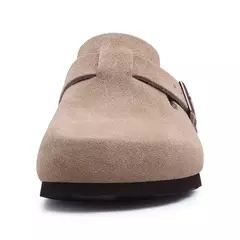 Imagem do Chinelos Antiderrapantes Kidmi-Camurça para Homens e Mulheres, Mulas Clássicas de Cortiça, Sandálias Fivela Ajustável, Moda Exterior