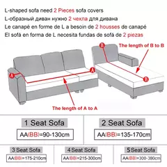Imagem do Elastic Jacquard Sofá Capa para Sala de Estar, Stretch Slipcovers, Canto Sofá Covers, L Forma, 1 Seater, 2 Seater, 3 Seater, 4 Seater