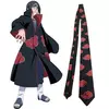 Anime ninja naruto akatsuki uchiha itachi cosplay traje adulto unisex gravata estudante halloween prop acessórios presente de natal