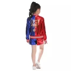Meninas harley esquadrão monstro camisa quinn traje impresso jaqueta calças luvas suicídio quinn cosplay traje de halloween na internet