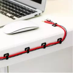 Auto-adesivo Cabo Holder Clip, USB Organizer, Mesa Titular Cabo, Cord Winder, Clips Fio, Acessórios de escritório, 18PCs